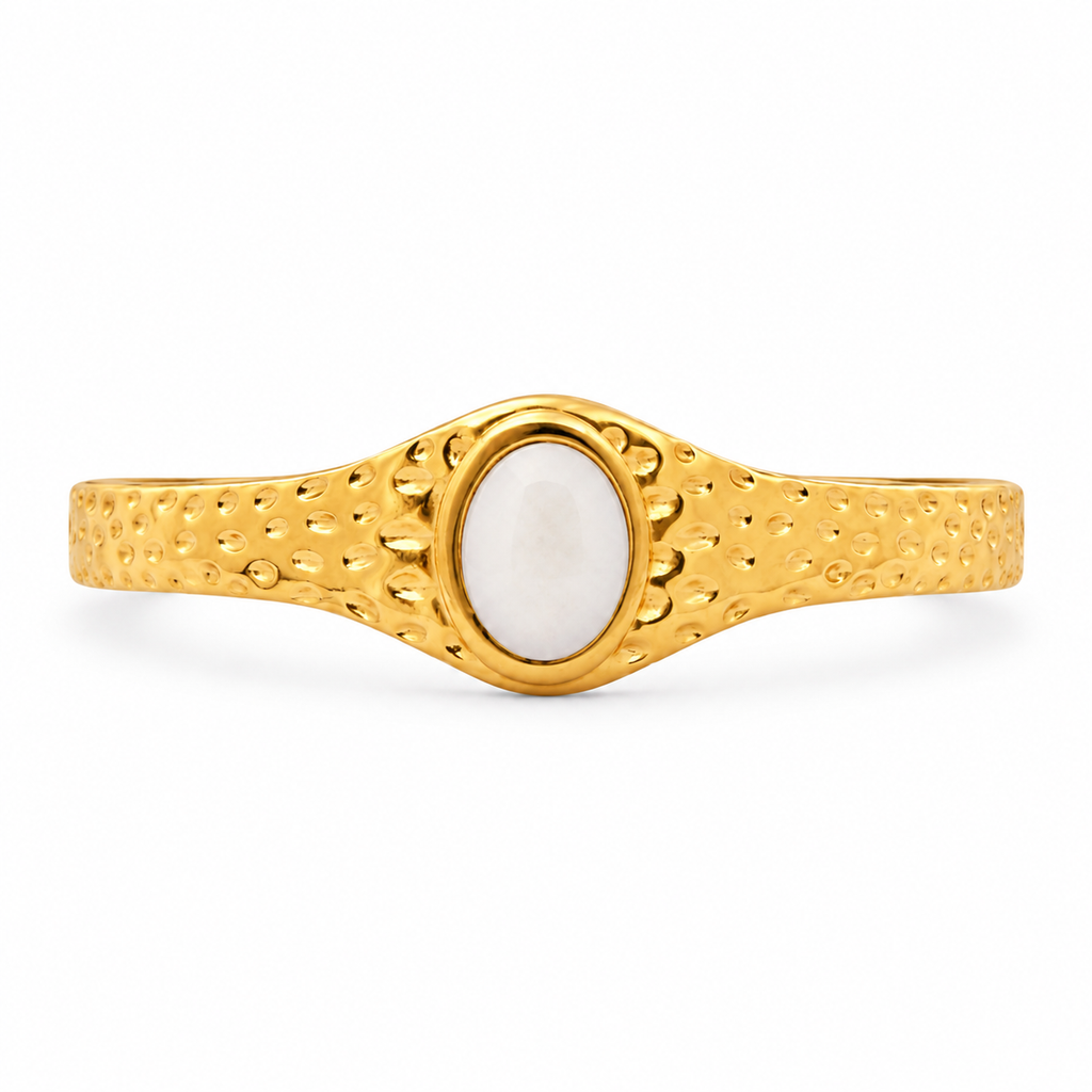 Lunara stone Cuff Bangle