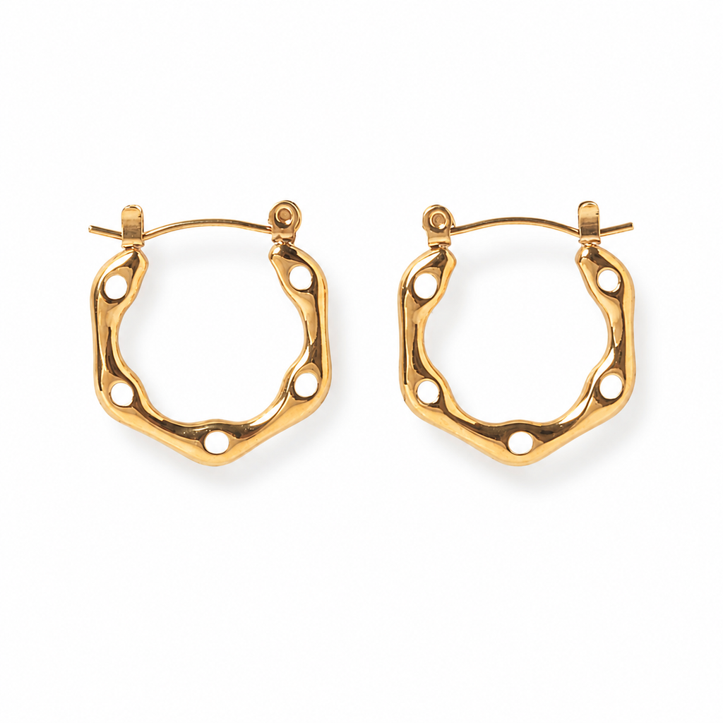 WHITE ENAMEL HOOPS