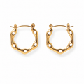 WHITE ENAMEL HOOPS