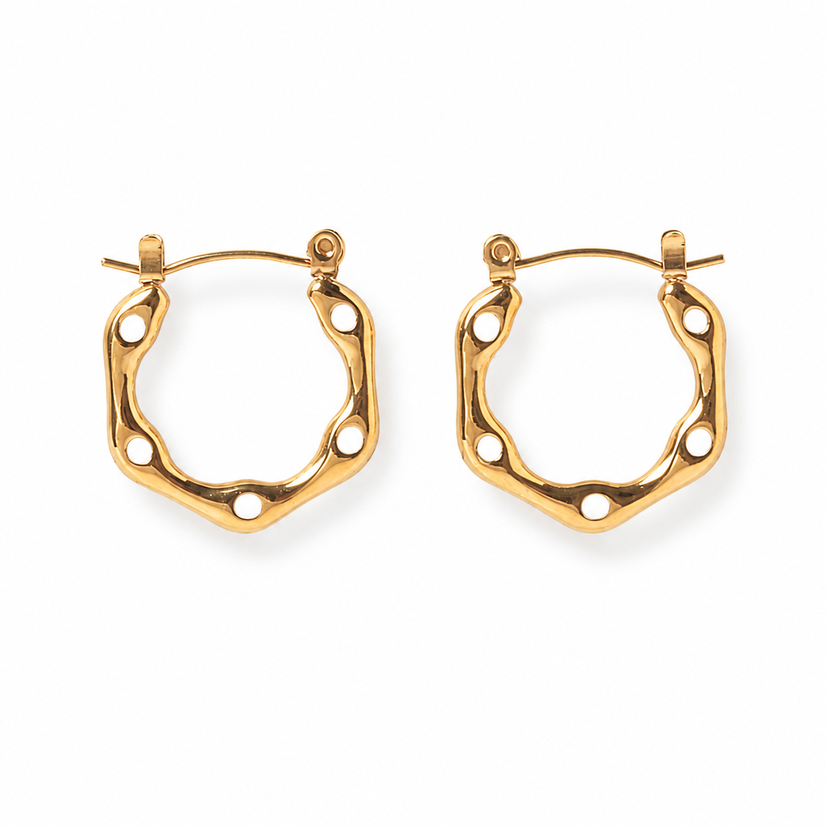 WHITE ENAMEL HOOPS
