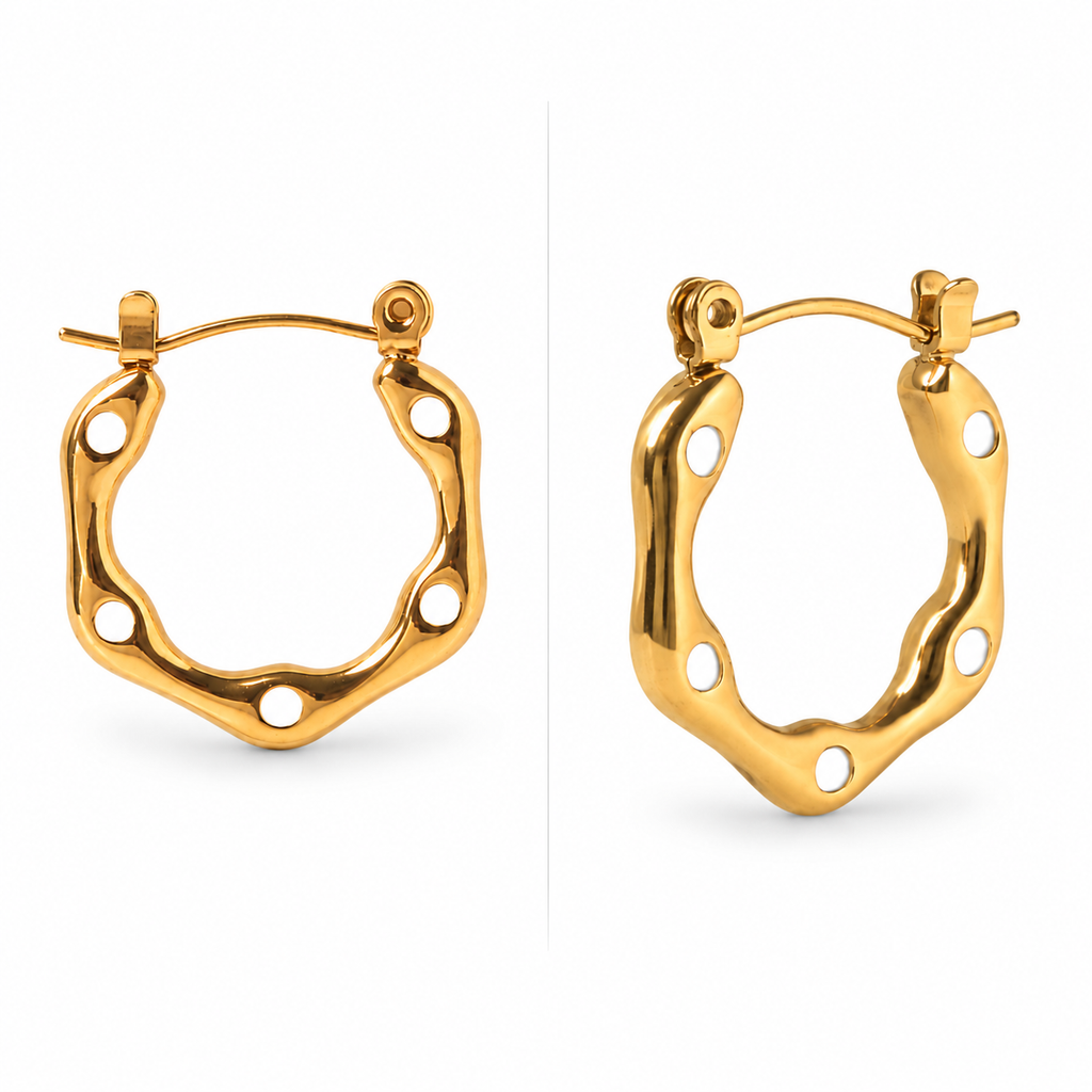 WHITE ENAMEL HOOPS