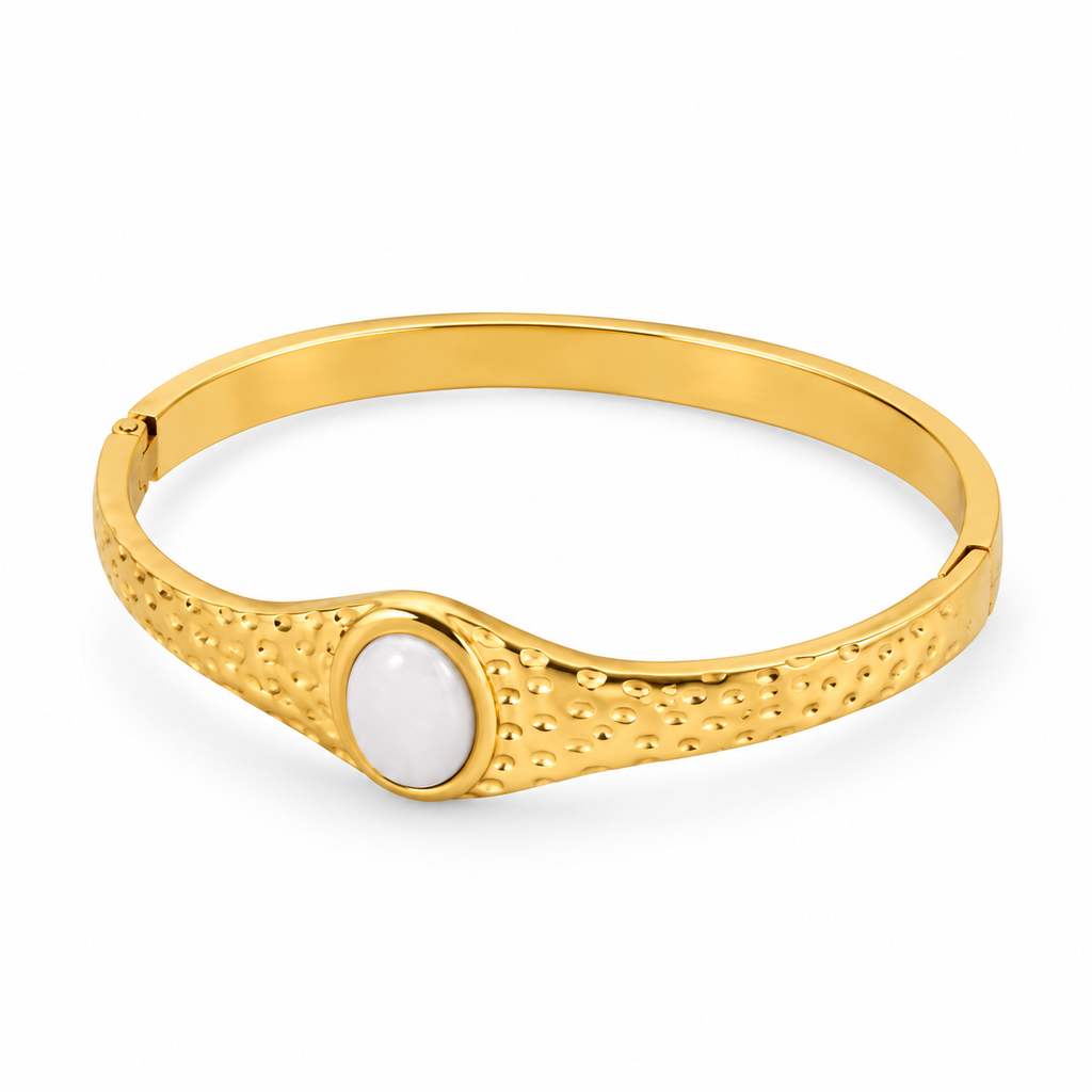 Lunara stone Cuff Bangle